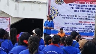 Senam bersama Wakil Bupati Kepulauan Tanimbar menyongsong HUT WKRI KE 101 th & Hari Anak Nasional 