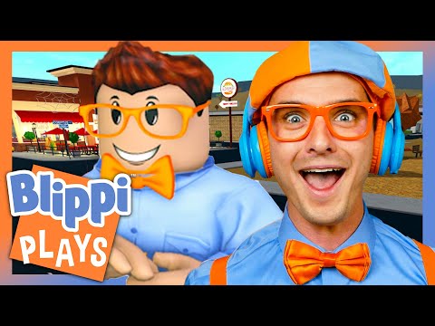 Blippi Plays 'Welcome to Bloxburg' on Roblox! | Blippi Plays Roblox! | Educational Gaming Videos