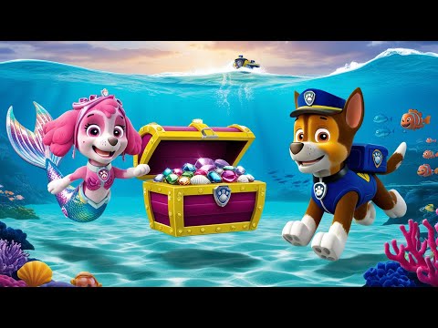 SKYE turned into Mermaid and found SEA TREASURE! Funny Life Story - Paw Patrol The Mighty Movie!