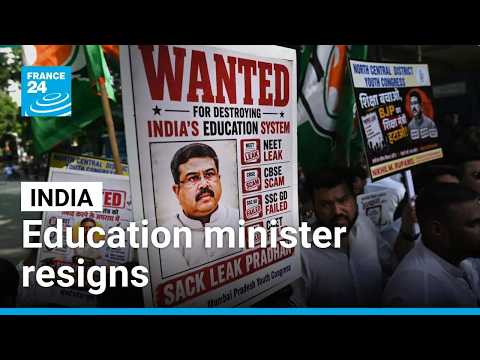 India's education minister resigns in major victory for youth protesters • FRANCE 24 English