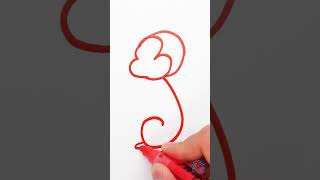 🐵✏️ Draw a Monkey Using Numbers! 🎨 #DrawingHack #NumberArt