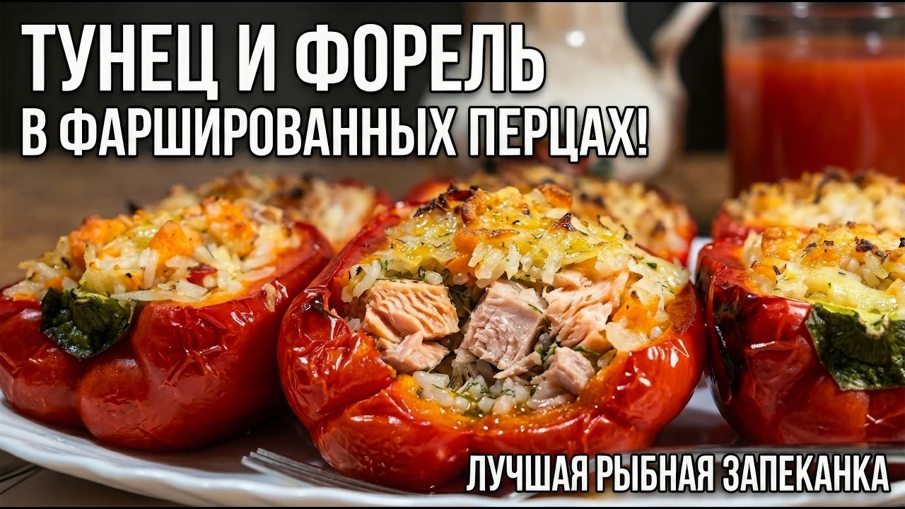 Перец фаршированный рыбой (тунец и форель. Легко, просто, быстро и вкусно!
