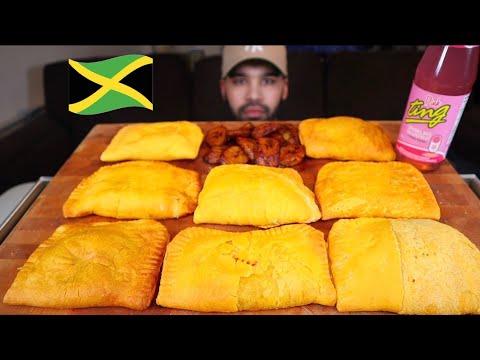 FIRST TIME TRYING AUTHENTIC JAMAICAN PATTIES ASMR MUKBANG