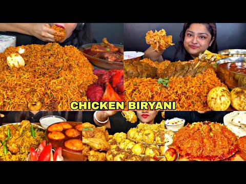 ASMR EATING SPICY CHICKEN BIRYANI WITH CHICKEN CURRY, EGG CURRY | INDIAN FOOD MUKBANG |Foodie India|