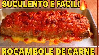 Rocambole de Carne Moída com Bacon e Queijo — Receita Fácil e Saborosa que Derrete na Boca!