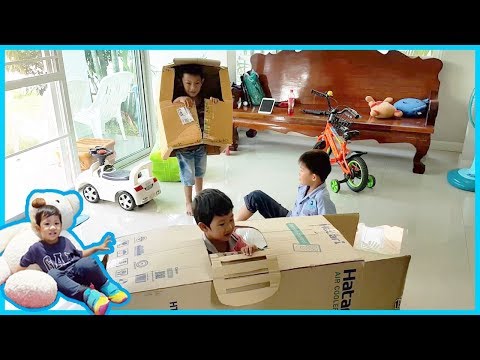 น้องบีมลูกแม่บี | เล่นบ้านกล่องกระดาษกับพี่กัน