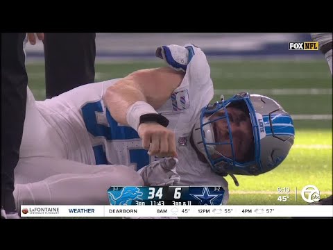 Aidan Hutchinson injured in Lions win over Cowboys