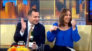 Greg Kelly Shoots a Cork from a Wine Bottle on "Good Day New York"