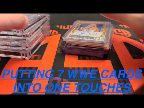 WWE Card Collection Update! Putting 7 Cards Into One Touches @WWE @panini @ultrapro