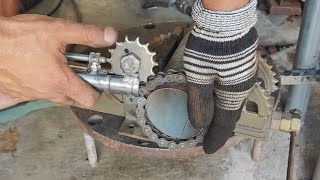 Ý tưởng hay từ phế liệu, tôi tự chế khóa xích cực kỳ chắc chắn từ phụ tùng cũ