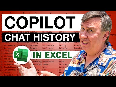 Excel Copilot Chat History - Only For You But Not Nearly Enough - 2699