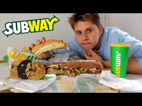 Eine Woche nur SUBWAY ESSEN! 😨🥪  - Selbstexperiment (Bauchschmerzen😱)