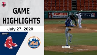 Boston Red Sox vs New York Mets  Highlights - MLB | July 27, 2020