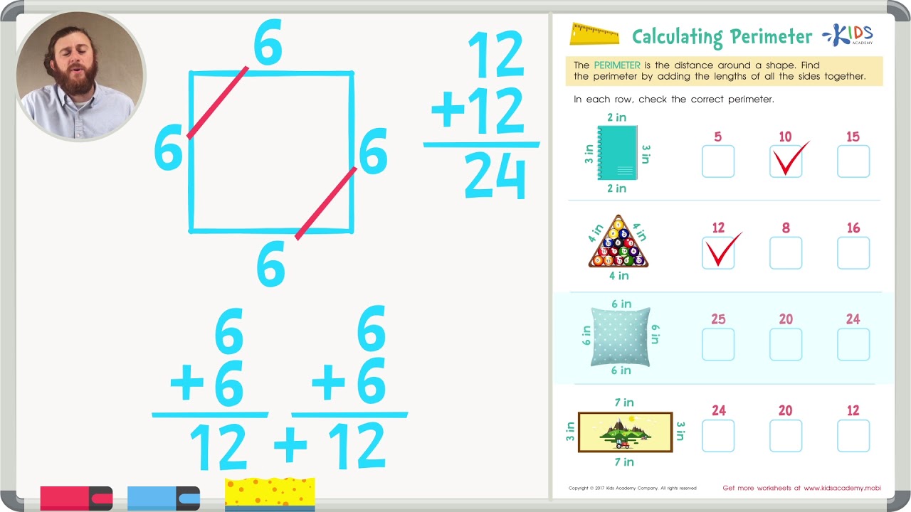 Learning Video: Calculating Perimeter - Kids Academy