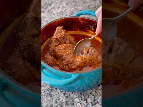 Это мясо можно есть даже ложкой!🔥 Томлёная рваная говядина #рецепт
