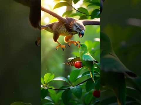 तोता बनाम बाज़ – बच्चा अपनी माँ की रक्षा करता है! 🕊️💪Hashtags:#HindiStories