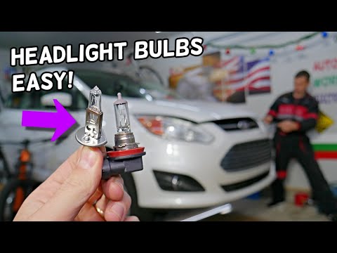FORD C-MAX HEADLIGHT BULB REPLACEMENT REMOVAL, LOW BEAM HIGH BEAM HEADLIGHT BULB