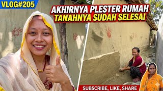 #vlog205 Akhirnya Plester Rumah Tanahnya Sudah Selesai 🥰🇳🇵