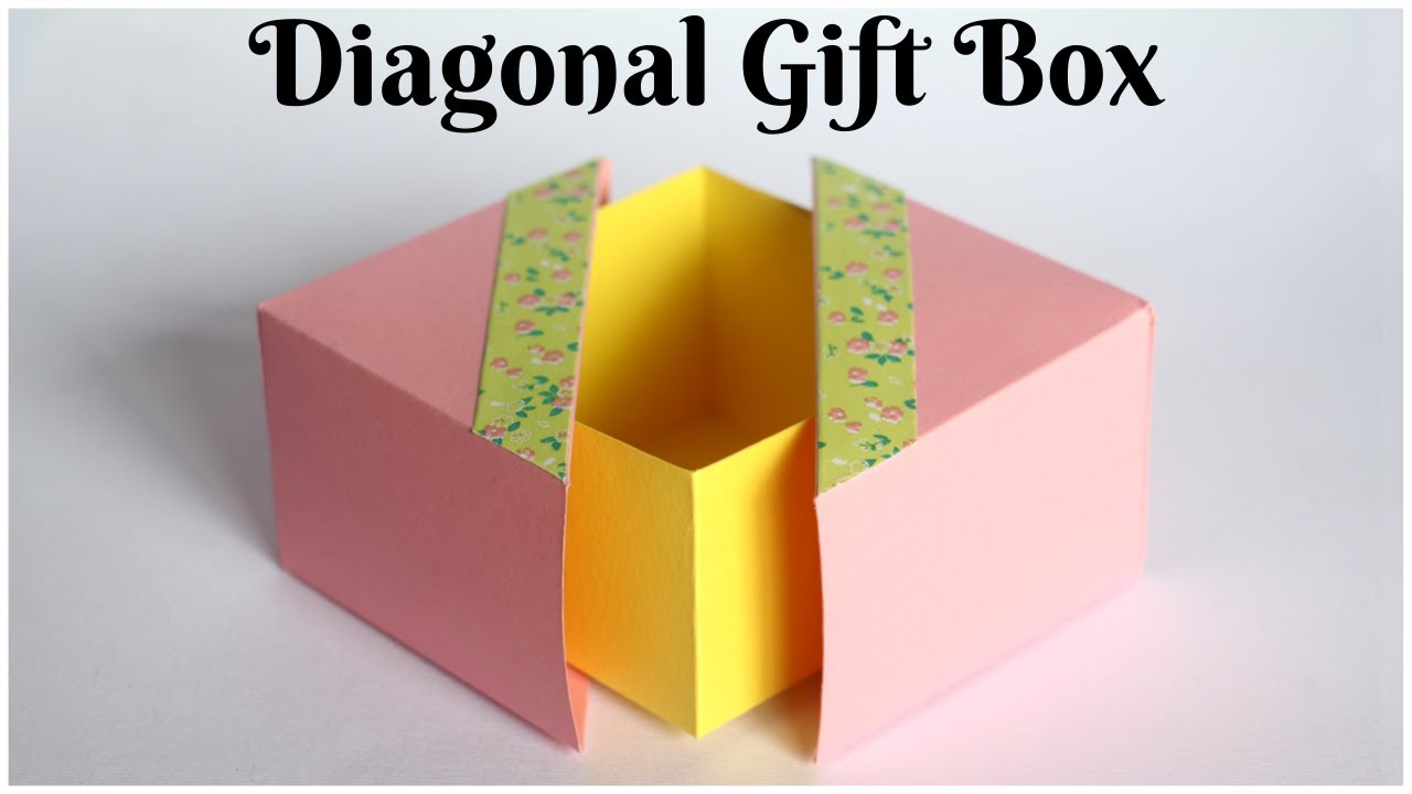 Diagonal Gift Box | Easy Paper Craft Ideas