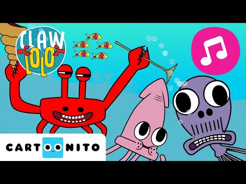 Hai la dans rechinule 🎵 Dans distractiv cu animale de mare 🌊 | Cântece pentru copii | Clawlolo 🦀