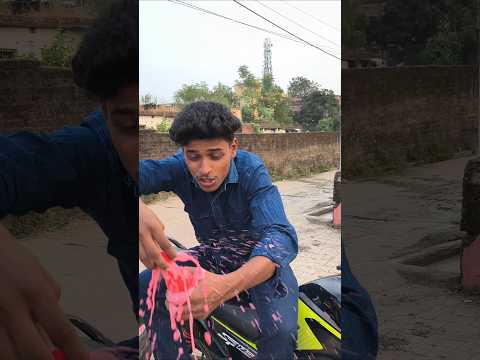 Sting Return With Red Colour Water 🔥😂 #shorts #challenge #foodchallenge