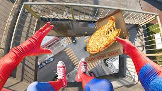 Spiderman Late For Pizza Delivery