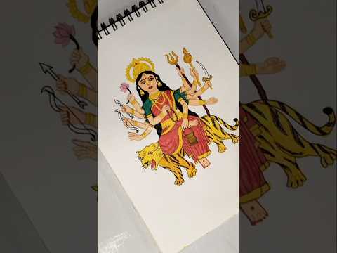 Day-3 maa chandraghanta drawing 🙏❤️#shorts #maadurga #tyshorts #viralshort