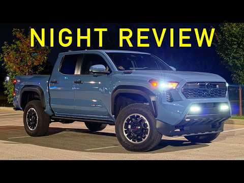 GOOD LIGHTING?? -- 2026 Toyota Tacoma at NIGHT! (Headlights, Exterior &amp; Interior)