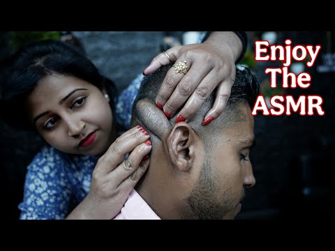 Oily Head Massage & Deep Tissue Scratching ASMR | Oily Ear Massage ASMR for Insomnia