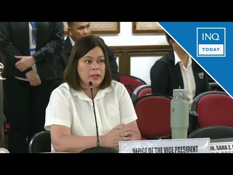 YouTube video thumbnail: Sara Duterte Shows up Alone at OVP Budget Hearing, Waives Parliamentary Courtesy