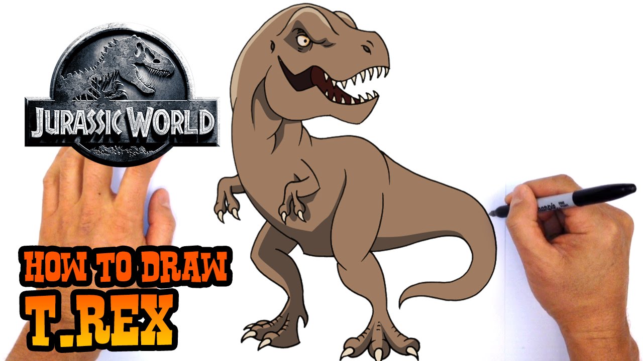 How to Draw T Rex - Jurassic World