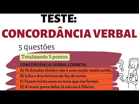 Quiz de português  - CONCORDÂNCIA VERBAL | Desenhando a Solução