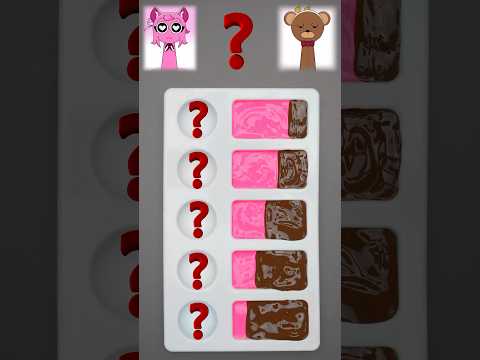 Sprunki Evelina(pink) & Mister Bear(brown) The satisfying colormixing of Sprunki #colormixing