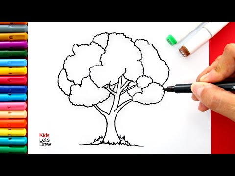 Cómo dibujar un ÁRBOL (desde cero - fácil) | How to draw a Tree