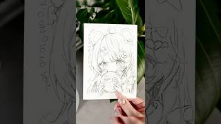 【毎日スケッチ000】紙とシャーペンだけで描いてみる❕#イラストメイキング  #アナログイラスト