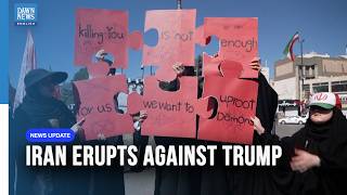 YouTube video thumbnail: Anti-Trump Protests Erupt in Iran Before Supreme Leader Ayatollah Khamenei's Funeral