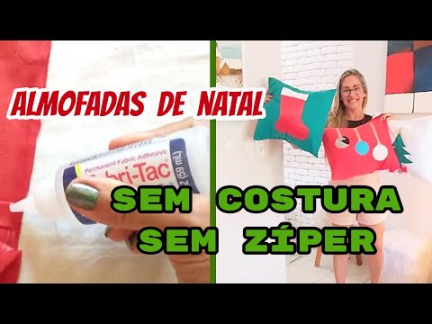 LINDAS ALMOFADAS FEITAS EM MINUTOS😱/ Sem costura e sem zíper🎄🎅🏼