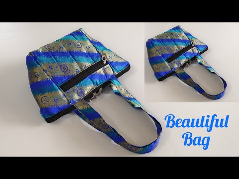 आप कहेंगे वाह क्या बात हैं || DIY zipper handbag cutting and stitching at home || bag making at home
