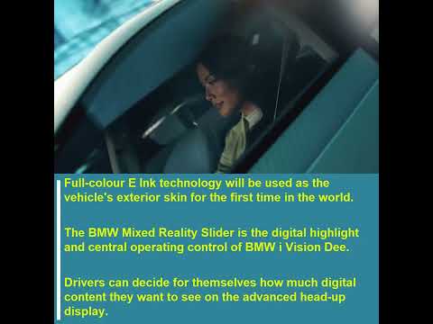 The BMW i Vision Dee is the first car in the world to be fully equipped W a virtual reality system