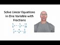 Understanding Linear Equations with Fractions