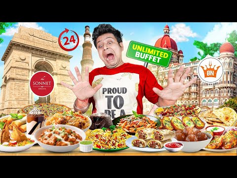 Eating Only Unlimited Buffet For 24 Hours Challenge!!! Breakfast, Lunch & Dinner