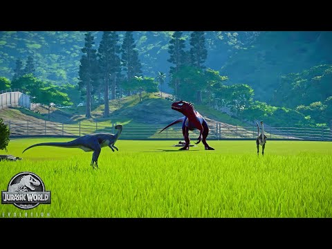 Indominus Rex Spidey vs. Venom Carnotaurus with Black Panther T-rex in Jurassic World Evolution