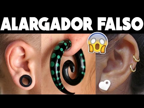 COMO FAZER ALARGADOR E BRINCO FALSO REALISTA