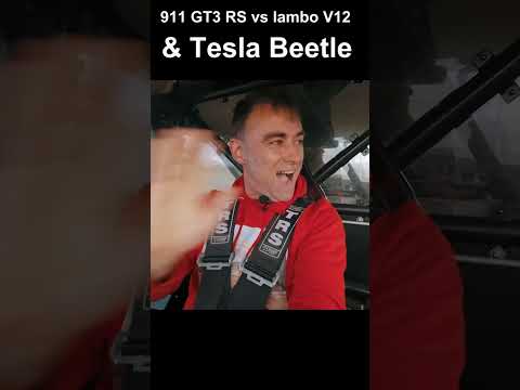 911 GT3 RS vs Lambo V12 vs Tesla Beetle #911gt3rs #v12
