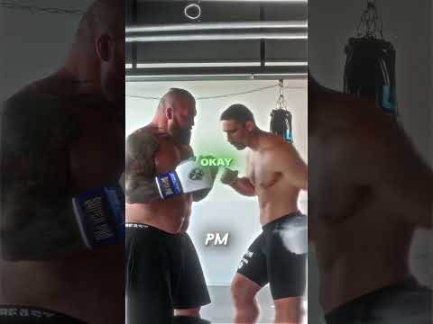 Eddie Hall Gets Punched by Pro Kickboxer Rico Verhoeven...😳🥊