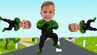 Chris and Niki, Vlad, mom Wrong Heads Top Superheroes, Spider Man, Hulk, Iron Manㅣ슈퍼히어로 그림자 맞추기 춤 댄스
