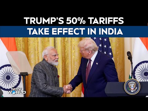 Trump Tariffs On India | Trump 50% Tariffs Take Effect; Major Overhaul Of H-1B Visa System | LIVE
