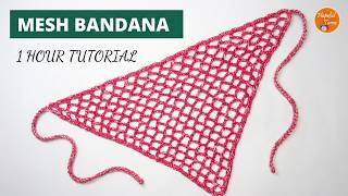 EASY Crochet 1 Hour Mesh Bandana | Beginner Tutorial
