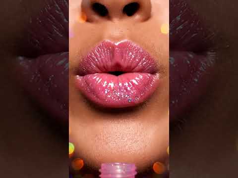 Glossy Glam Look 💄 | Shimmer Lip Gloss Magic | Ultra Close-Up Makeup Aesthetic