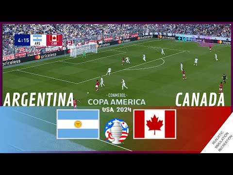 ARGENTINA vs CANADA -  2024 CONMEBOL COPA AMERICA / Simulation & Prediction